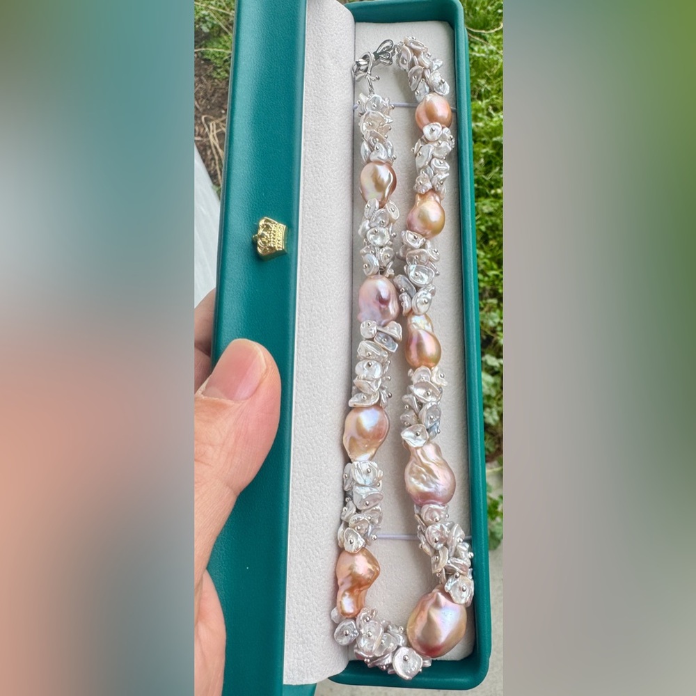 Artisan Handmade Baroque Pearl Necklace – Unique Statement Jewelry
